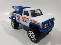 Vintage Buddy L Tow Truck AAA Emergency Service White and Blue Pressed Steel and Plastic Toy Car Vehicle Made in Macau