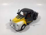 Tootsie Toy Hard Body 1940 Ford Coupe Black with Yellow and White 1/32 Scale Die Cast Toy Car Vehicle with Opening Doors