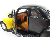 Tootsie Toy Hard Body 1940 Ford Coupe Black with Yellow and White 1/32 Scale Die Cast Toy Car Vehicle with Opening Doors