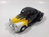 Tootsie Toy Hard Body 1940 Ford Coupe Black with Yellow and White 1/32 Scale Die Cast Toy Car Vehicle with Opening Doors