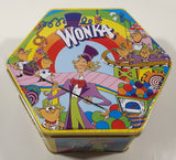 Wonka Candy Limited Edition Gift Tin Hexagon Shaped Embossed Metal Container