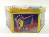 Wonka Candy Limited Edition Gift Tin Hexagon Shaped Embossed Metal Container
