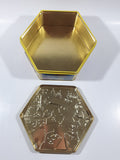 Wonka Candy Limited Edition Gift Tin Hexagon Shaped Embossed Metal Container