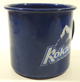 Kokanee Glacier Fresh Beer Dark Blue Enamel Metal Coffee Mug Cup