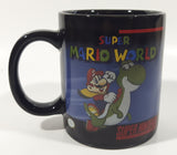 2017 Paladone SNES Super Nintendo Entertainment System Super Mario World 3 3/4" Tall Black Heat Change Ceramic Coffee Mug Cup