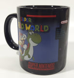 2017 Paladone SNES Super Nintendo Entertainment System Super Mario World 3 3/4" Tall Black Heat Change Ceramic Coffee Mug Cup