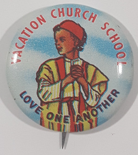 Vintage Abingdon Vacation Church School Love One Another 1" Button Pin