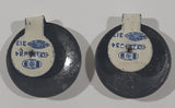 Vintage American Junior Red Cross Fold Over Style 5/8" Metal Tab Clip Pin Set of 2