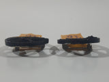 Vintage Black Rope 6 Spoke Wheel 1 1/8" Pin with Yellow Ribbon with 10 On It Set of 2