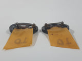 Vintage Black Rope 6 Spoke Wheel 1 1/8" Pin with Yellow Ribbon with 10 On It Set of 2