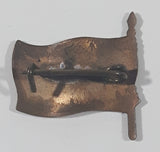 Vintage Waving American USA Flag Small 5/8" x 5/8" Enamel Metal Lapel Pin