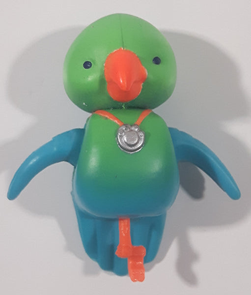 1993 Littlest Pet Shop Zoo Keep Me Safe Pets Jungle Bunch Parrot Bird 1 5/8" Tall Plastic Toy Figure