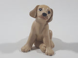 Mattel Solid PVC Light Brown Colored Sitting Dog 2 3/8" Tall Toy Figure
