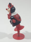 Vintage Hallmark Hug-Bug Lady Bug Insect Suction Cup Spring Up 4 1/4" Tall Toy Figure