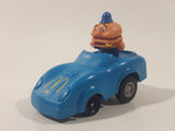1988 McDonald's Turbo Macs Officer Big Mac Blue Toy Pull Back Friction Motorized Plastic Toy Car Vehicle - Happy Meals