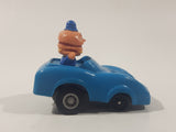 1988 McDonald's Turbo Macs Officer Big Mac Blue Toy Pull Back Friction Motorized Plastic Toy Car Vehicle - Happy Meals