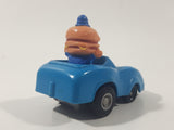 1988 McDonald's Turbo Macs Officer Big Mac Blue Toy Pull Back Friction Motorized Plastic Toy Car Vehicle - Happy Meals