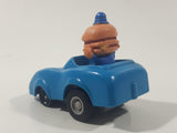 1988 McDonald's Turbo Macs Officer Big Mac Blue Toy Pull Back Friction Motorized Plastic Toy Car Vehicle - Happy Meals