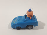 1988 McDonald's Turbo Macs Officer Big Mac Blue Toy Pull Back Friction Motorized Plastic Toy Car Vehicle - Happy Meals