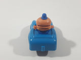 1988 McDonald's Turbo Macs Officer Big Mac Blue Toy Pull Back Friction Motorized Plastic Toy Car Vehicle - Happy Meals