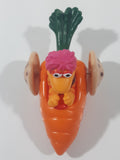 1987-1988 Orange Fraggle Rock 'Gobo' Carrot Shaped Toy Car Vehicle McDonald's Happy Meal Toy