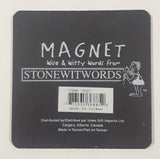 Stonewitwords "I Love to Cook with Wine and sometimes I put it in the Food" 3 1/4" x 3 1/4" Fridge Magnet