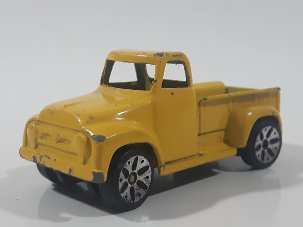 1998 Maisto Tonka Hasbro 1956 Ford F-150 Pickup Truck Yellow 1/64 Scale Die Cast Toy Car Vehicle