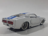 Jada Big Time Muscle No. 91385 1967 Shelby GT-500 White with Blue Stripes 1/32 Scale Die Cast Toy Car Vehicle with Opening Doors