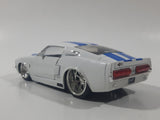 Jada Big Time Muscle No. 91385 1967 Shelby GT-500 White with Blue Stripes 1/32 Scale Die Cast Toy Car Vehicle with Opening Doors