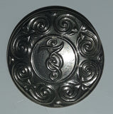 Vintage Irish Police Ornate Pattern "SAS" 7/8" Silver Look Metal Button