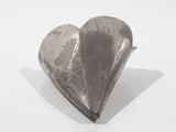 Antique Miniature 2" Metal Heart Pocket Cone Tulip Shaped Edge