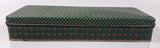 Dept 56 Red Heart Themed Green Tin Metal Container Made in Hong Kong