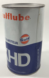 Vintage Gulf Gulflube XHD SAE 10W-30 1.13 Litre Motor Oil Metal Can FULL