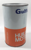 Vintage Gulf Gulflube SAE 30 1.13 Litre Motor Oil Metal Can FULL