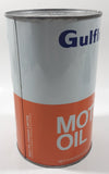 Vintage Gulf Gulflube SAE 30 1.13 Litre Motor Oil Metal Can FULL