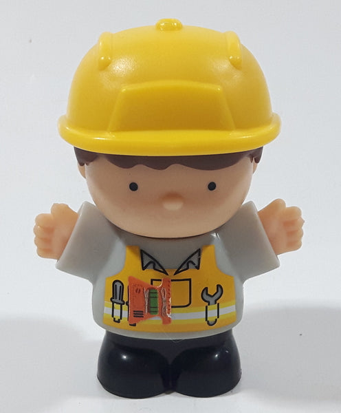 Playgo Mini Construction Worker Block Type 3" Tall Plastic Toy Figure