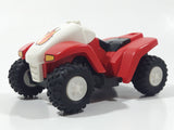 2004 PlayMobil All Terrain Off-Road ATV Quad Pull Back Red White Black Plastic Toy Vehicle