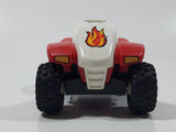 2004 PlayMobil All Terrain Off-Road ATV Quad Pull Back Red White Black Plastic Toy Vehicle