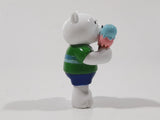 GANZ Webkinz White Polar Bear Eating Ice Cream Cone 2" Tall PVC Toy Figure