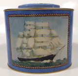 Vintage Cutty Sark Tall Ship Oval Shaped 5" Tall Tin Metal Container