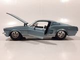 Maisto Special Edition 1967 Ford Mustang GT Metallic Light Blue 1/24 Scale Die Cast Toy Car Vehicle with Opening Doors and Hood
