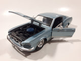 Maisto Special Edition 1967 Ford Mustang GT Metallic Light Blue 1/24 Scale Die Cast Toy Car Vehicle with Opening Doors and Hood