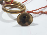 Brass French Horn Small 4" Wide Hanging Ornament with Tassels Made in India