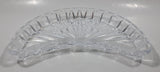 Vintage Crescent Shaped Sun Pattern 5 1/2" x 8 1/2" Crystal Glass Serving Dish