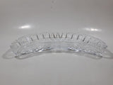 Vintage Crescent Shaped Sun Pattern 5 1/2" x 8 1/2" Crystal Glass Serving Dish
