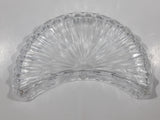 Vintage Crescent Shaped Sun Pattern 5 1/2" x 8 1/2" Crystal Glass Serving Dish