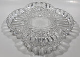 Vintage Four Compartment Cut Crystal Glass 10" x 12 1/4" Serving Platter Dish