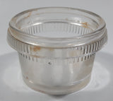 Antique Ribbed Short 3" Wide Glass Jar