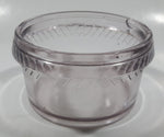 Antique H41 Light Purple Amethyst Diamond Ribbon Pattern 3 3/4" Wide Glass Jar