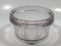 Antique H41 Light Purple Amethyst Diamond Ribbon Pattern 3 3/4" Wide Glass Jar